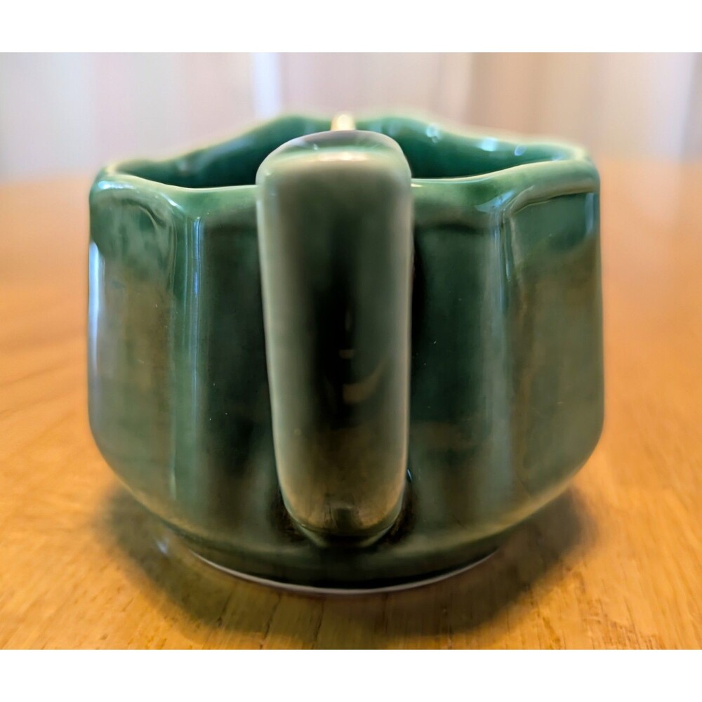 Vintage Mount Clemens Petal Green Pattern Creamer 1930's MCM Cottagecore - Picture 4 of 8